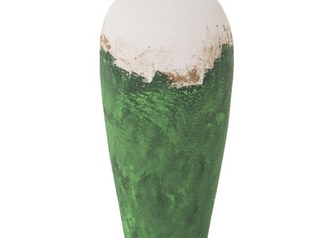 Vase Alexandra House Living White Green Ceramic 30 x 30 x 76 cm Online Hot Sale