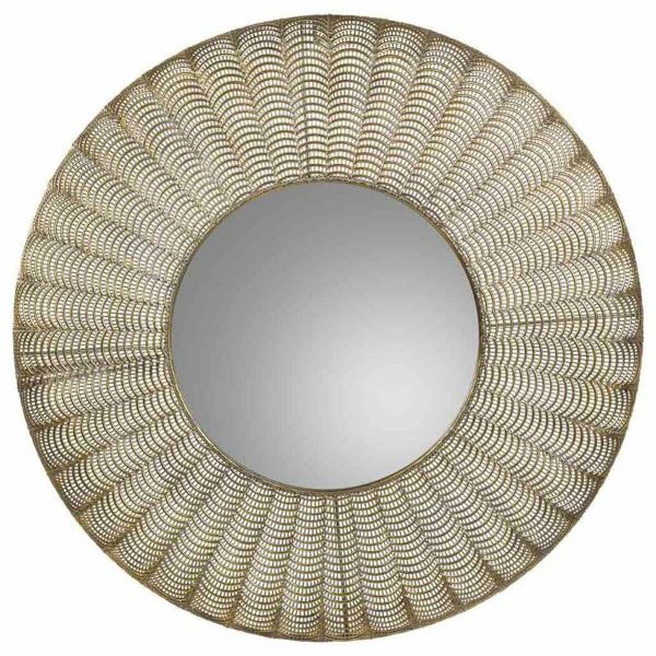 Wall mirror Alexandra House Living Golden 5 x 80 x 80 cm Circle Sale