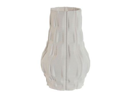 Vase Home ESPRIT White Stoneware Modern 14,5 x 14,5 x 24 cm For Sale