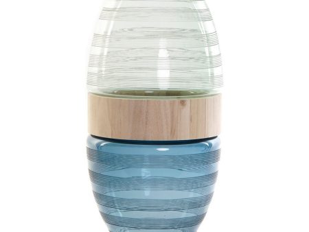 Vase DKD Home Decor Blue Mint Wood Crystal Modern (21 x 21 x 43 cm) Online