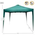 Gazebo Aktive 300 x 250 x 300 cm Cloth Steel Green For Sale