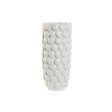 Vase Home ESPRIT White Stoneware Mediterranean 15,5 X 15,5 X 33,5 cm For Sale