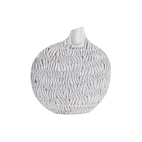 Vase DKD Home Decor 27 x 11 x 31 cm White Resin Modern Online Hot Sale