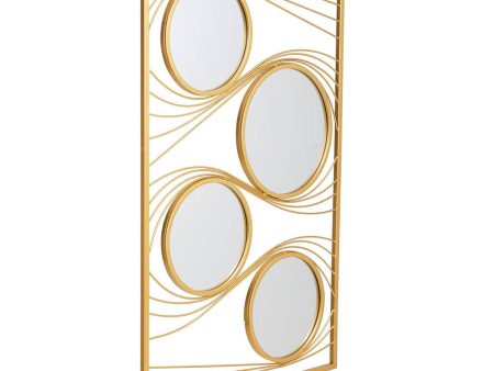 Wall mirror Alexandra House Living Golden 2 x 96 x 61 cm Rectangular Online