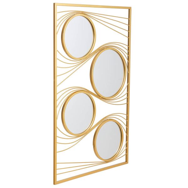 Wall mirror Alexandra House Living Golden 2 x 96 x 61 cm Rectangular Online