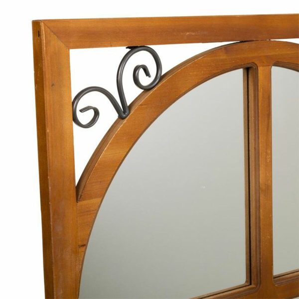 Wall mirror Alexandra House Living Natural Glass Fir wood 3 x 127 x 76 cm Online Hot Sale