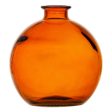 Vase Amber recycled glass 16 x 16 x 18 cm Supply