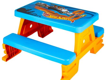 Child s Table Set and Basket Hot Wheels Blue Orange Plastic 69 x 42 x 79 cm For Discount