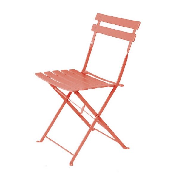 Garden chair Sira Orange Steel 41 x 46 x 80 cm (2 Units) For Cheap