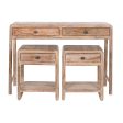 Console Home ESPRIT Teak Recycled Wood 121 x 35 x 88 cm (3 Pieces) Online Hot Sale