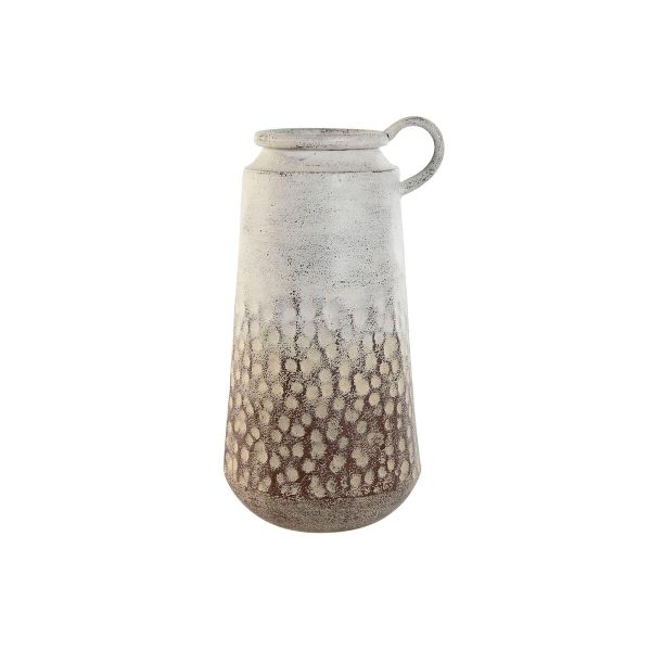 Vase Home ESPRIT White Metal Colonial 23 x 20 x 40 cm Online Sale