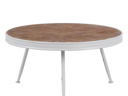 Centre Table White Natural 74,5 x 74,5 x 38 cm Supply