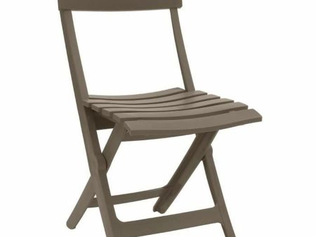 Garden chair 42 x 50 x 80 cm Taupe Resin Fashion