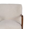 Armchair Beige Natural Polyester Rubber wood Sponge 56 x 56 x 78 cm Discount