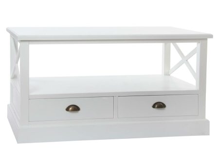 Centre Table DKD Home Decor White Wood (108 x 48 x 56,5 cm) Fashion