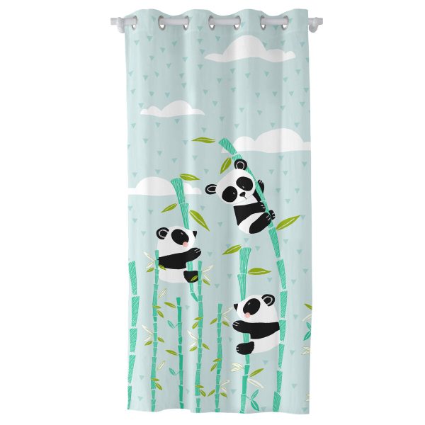 Curtain HappyFriday Moshi Moshi Panda Garden Blue 140 x 265 cm Online