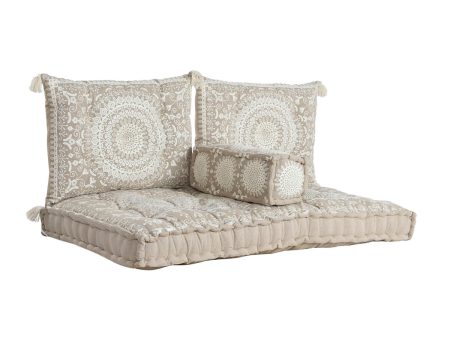 Garden sofa DKD Home Decor Beige 155 x 76 x 65 cm For Cheap