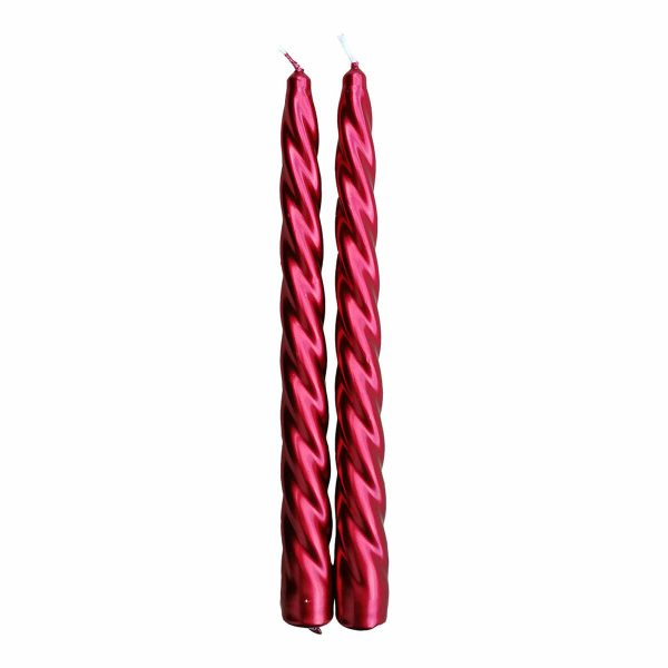 Candles Magic Lights Decorative Red Ø 2 x 24 cm Online Sale