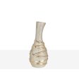 Vase Romimex Champagne Ceramic 12 x 27 x 12 cm Hot on Sale