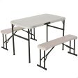 Folding Table Lifetime Cream 106,5 x 73,5 x 61 cm Steel Plastic For Sale