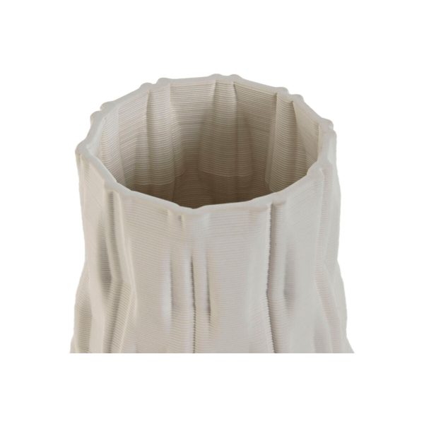 Vase Home ESPRIT White Stoneware Modern 14,5 x 14,5 x 24 cm For Sale