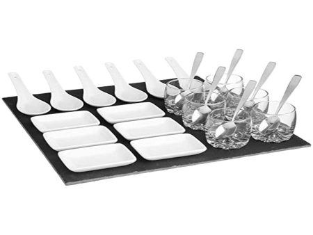 Appetizer Set Secret de Gourmet Black Board (30 x 30 cm) Hot on Sale