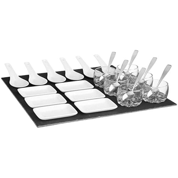 Appetizer Set Secret de Gourmet Black Board (30 x 30 cm) Hot on Sale