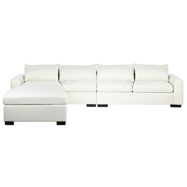 Chaise Longue Sofa DKD Home Decor Beige Cream Wood Modern 386 x 218 x 88 cm Online Hot Sale