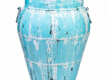 Vase Alexandra House Living Blue Mango wood 45 x 60 x 45 cm Supply