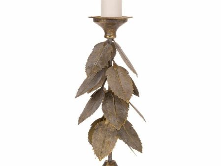 Candle Holder Alexandra House Living Golden Iron 19 x 43 x 19 cm Sheets Discount