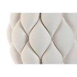 Vase Home ESPRIT White Ceramic Stoneware Modern 23 x 23 x 25 cm For Sale