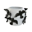 Vase Home ESPRIT White Black Stoneware Modern 29 X 29 X 21,5 cm Sale