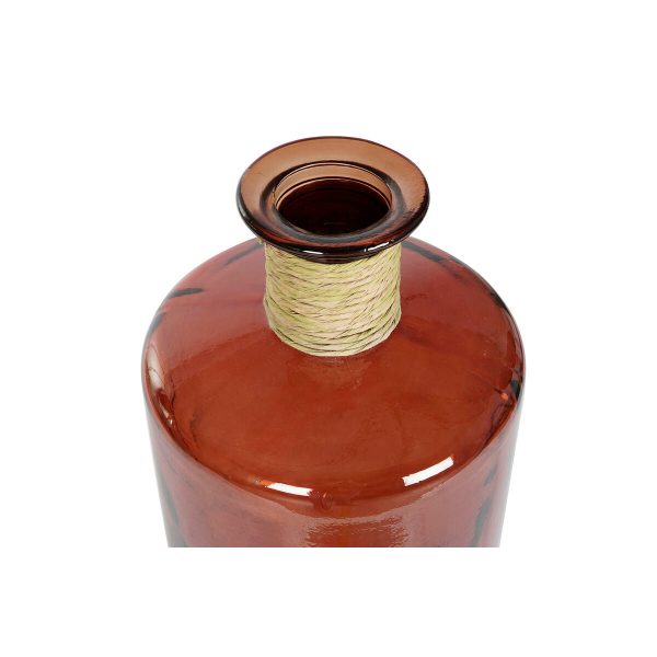 Vase DKD Home Decor Terracotta Rope Tempered Glass 25 x 25 x 75 cm on Sale