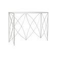 Console DKD Home Decor White Silver Metal Marble 100 x 33 x 78 cm Fashion