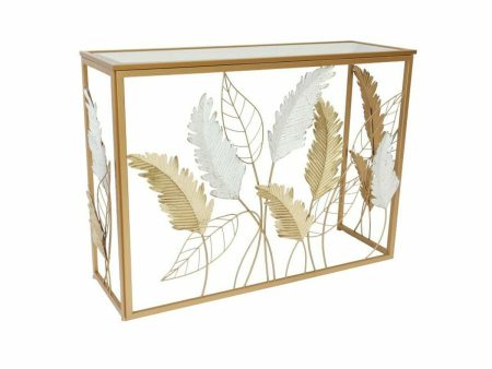 Console DKD Home Decor Mirror Golden Metal White (108 x 37 x 80 cm) Cheap