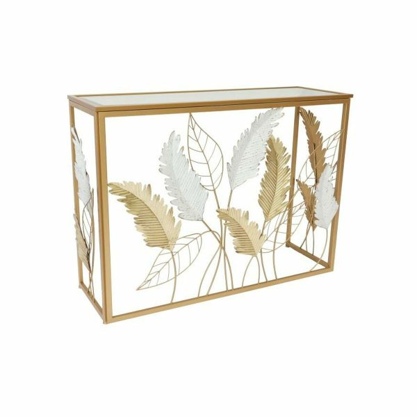 Console DKD Home Decor Mirror Golden Metal White (108 x 37 x 80 cm) Cheap