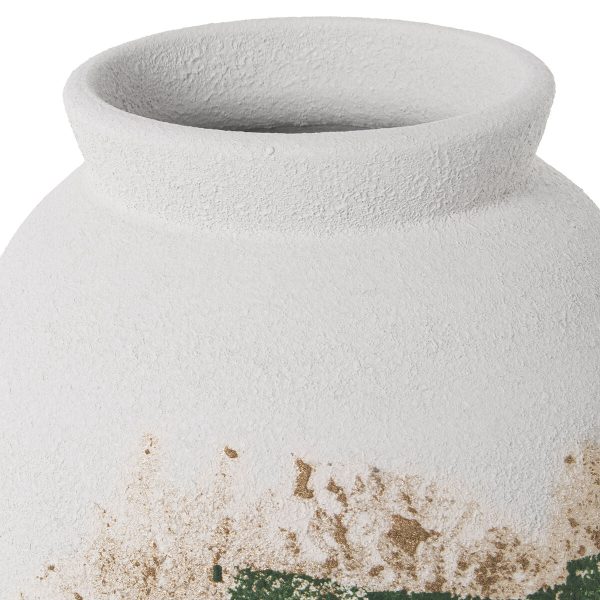 Vase Alexandra House Living White Green Ceramic 30 x 30 x 76 cm Online Hot Sale