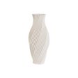 Vase Home ESPRIT White Stoneware Modern 16 x 16 x 40 cm Online Sale