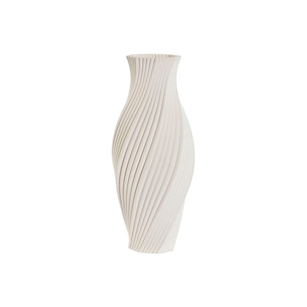 Vase Home ESPRIT White Stoneware Modern 16 x 16 x 40 cm Online Sale