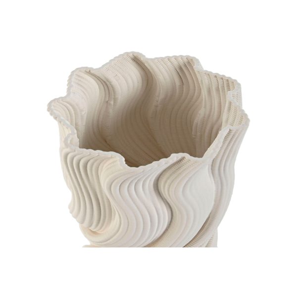 Vase Home ESPRIT White Stoneware Modern 16 x 16 x 26 cm Cheap