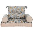 Garden sofa DKD Home Decor Blue Beige 90 x 55 x 18 cm For Cheap