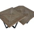 Centre Table Home ESPRIT Black Natural Metal Fir wood 118 x 78 x 45 cm For Sale