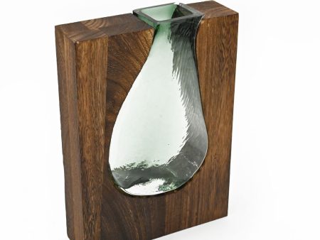 Vase Romimex Brown Green Glass 18 x 24 x 6 cm Online now