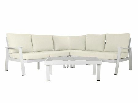 Garden sofa DKD Home Decor White Aluminium Crystal 86 cm 212 x 212 x 86 cm For Cheap