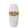 Vase Alexandra House Living White Ceramic 11 x 27 cm Online