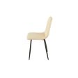 Chair Romimex Beige Velvet Metal 45 x 89 x 55 cm For Sale