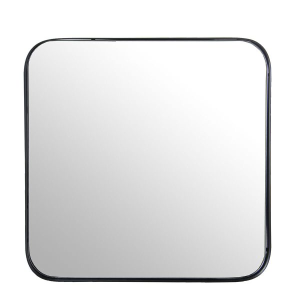 Wall mirror Alexandra House Living Black Metal Squared 4 x 37 x 37 cm Discount