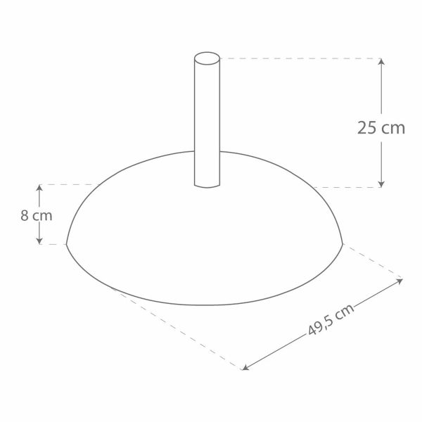 Base for beach umbrella Aktive 50 x 34 x 50 cm Cement Steel Discount