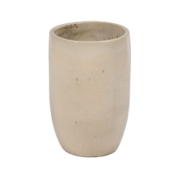 Vase Cream Ceramic 52 x 52 x 80 cm (2 Units) Sale