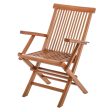 Garden chair Kayla 56 x 60 x 90 cm Natural Teak Online now